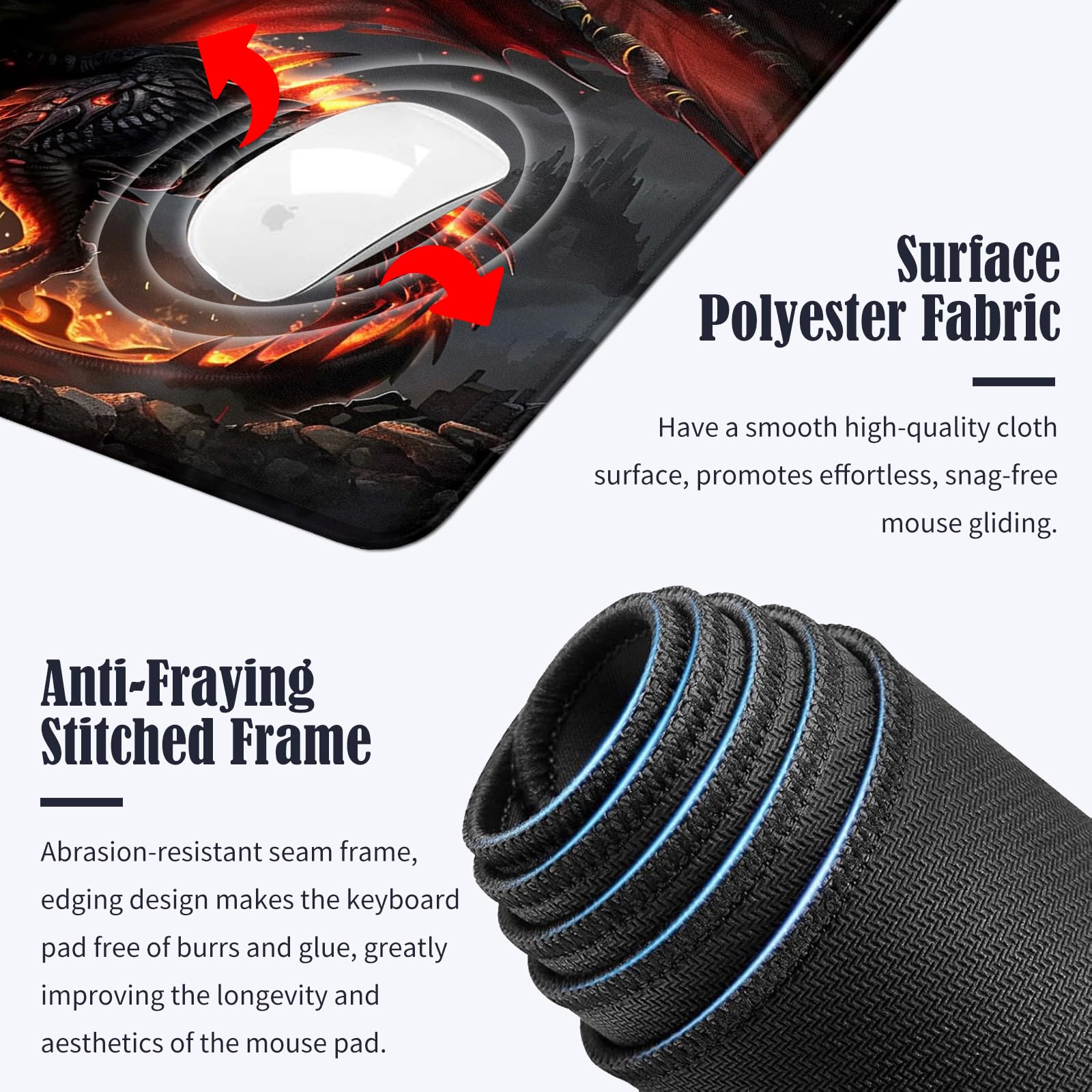 Amazon.com: Majestic Dragon Roaring Large Gaming Mouse Pad 31.5 x